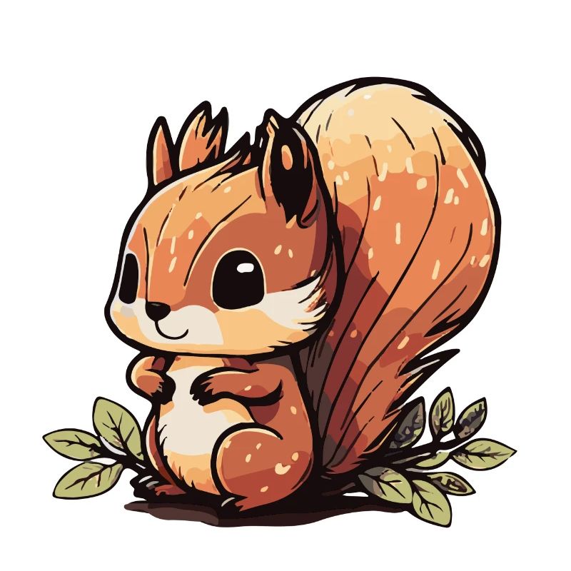 Eichhoernchen Squrirrel Comic Cute Kawaii 5