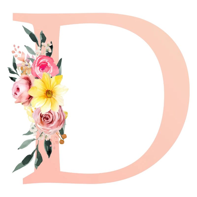 D Monogram Floral