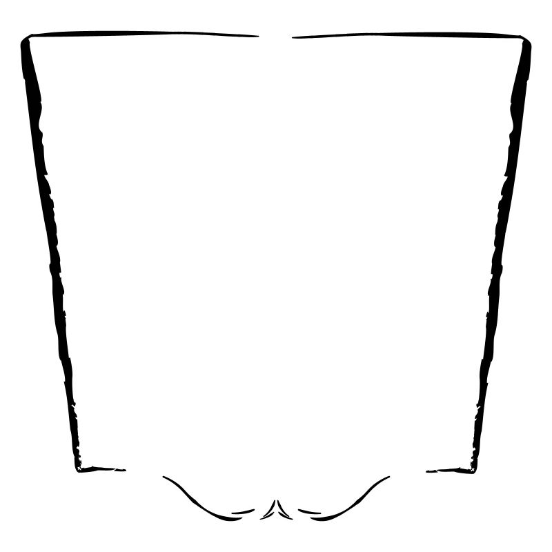 Vertical frame + decorative element - Vectorgraphic