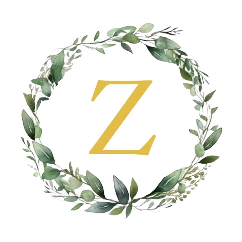 Z Monogram, Eucalyptus Wreath
