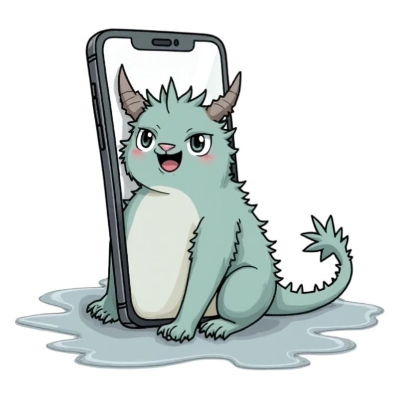 cute mythical creature fred on iPhone