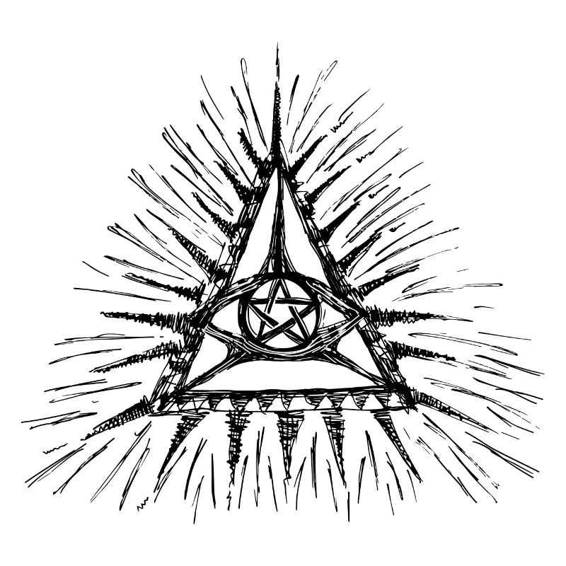 All SEEING EYE WITH PENTAGRAM - MAGIC SYMBOL