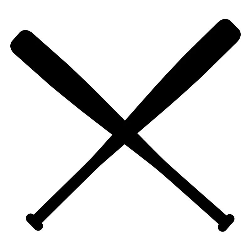 baseball bat crossed
