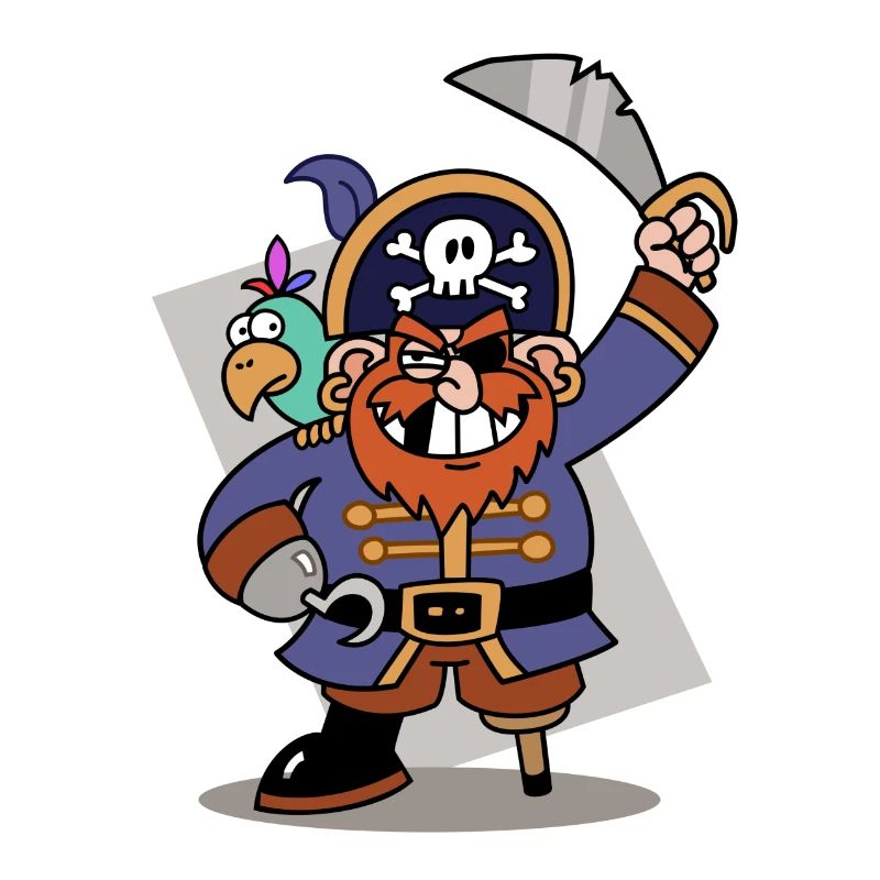 Écart de dent de pirate avec agallo de couleur
