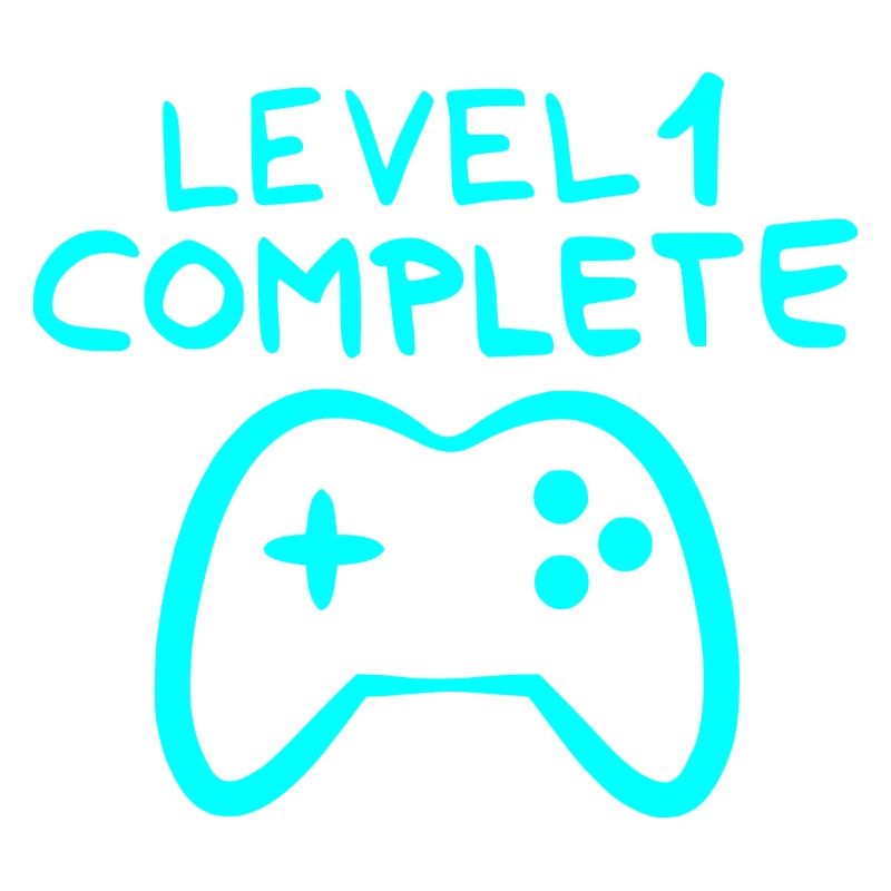 Level 1 complete 1 Geburtstag Spielkonsole