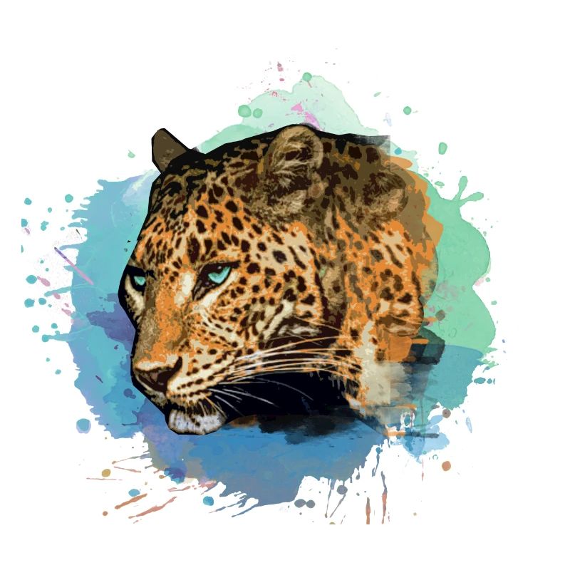léopard, chat, chat sauvage, graffiti, peinture