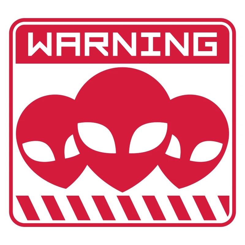 Shield Warning Alien Design