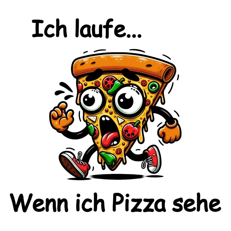 I run when I see pizza