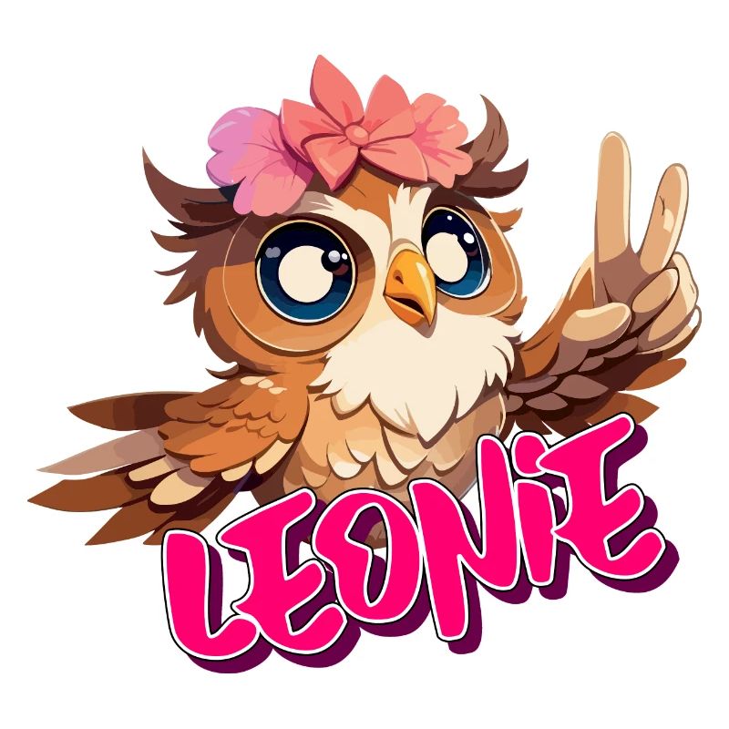 LEONIE - Schöner Mädchen Name mit süßer EULE