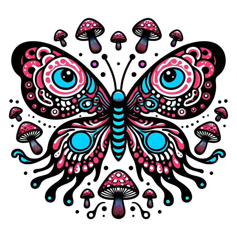 Papillon comique vibrant