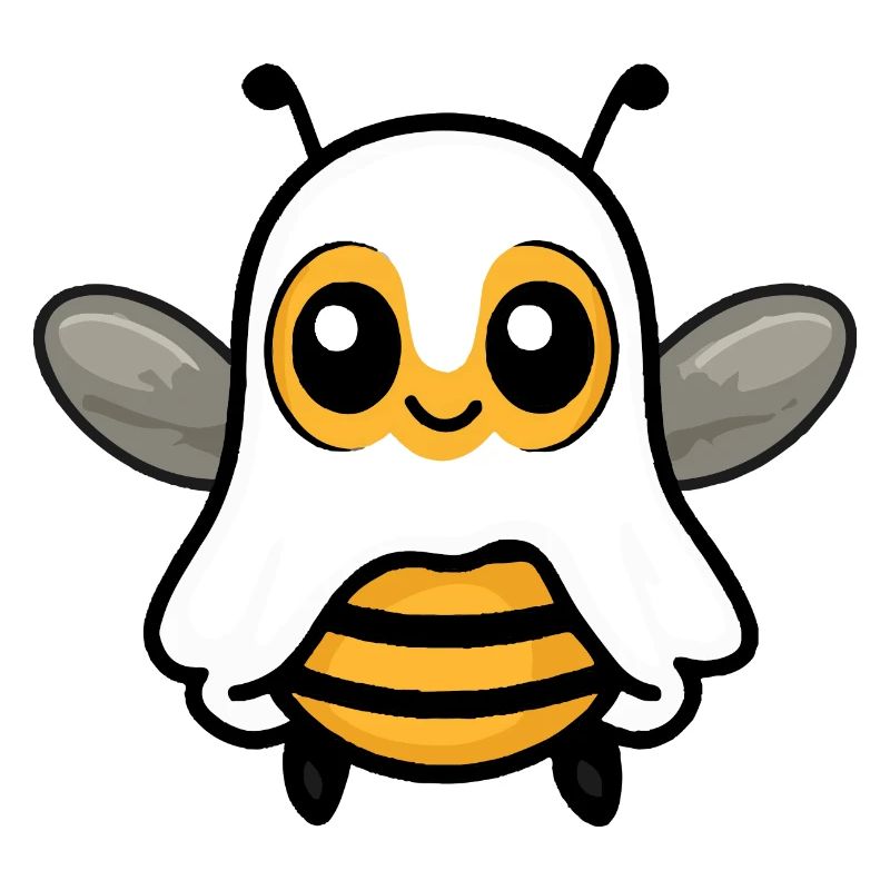 Bee Halloween Comic Ghost