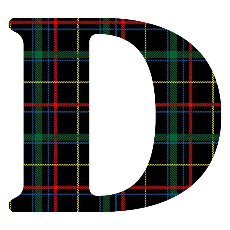Scottish tartan monogram