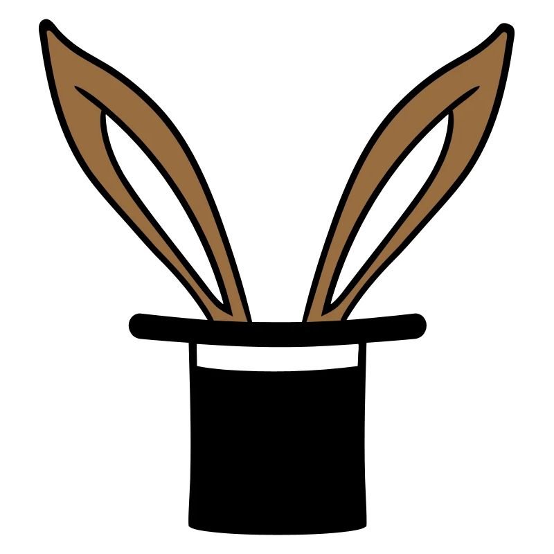 Lapin Chapeau Haut de forme Wizard Lapin Wizard Trick