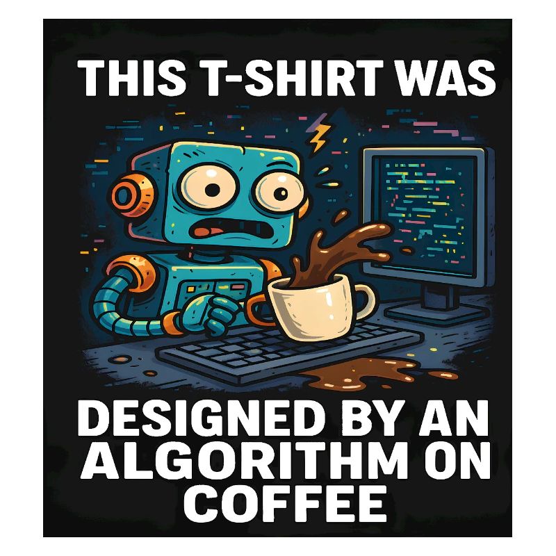 Funny AI T-Shirt, Algorithm Coffee Tee, Unisex