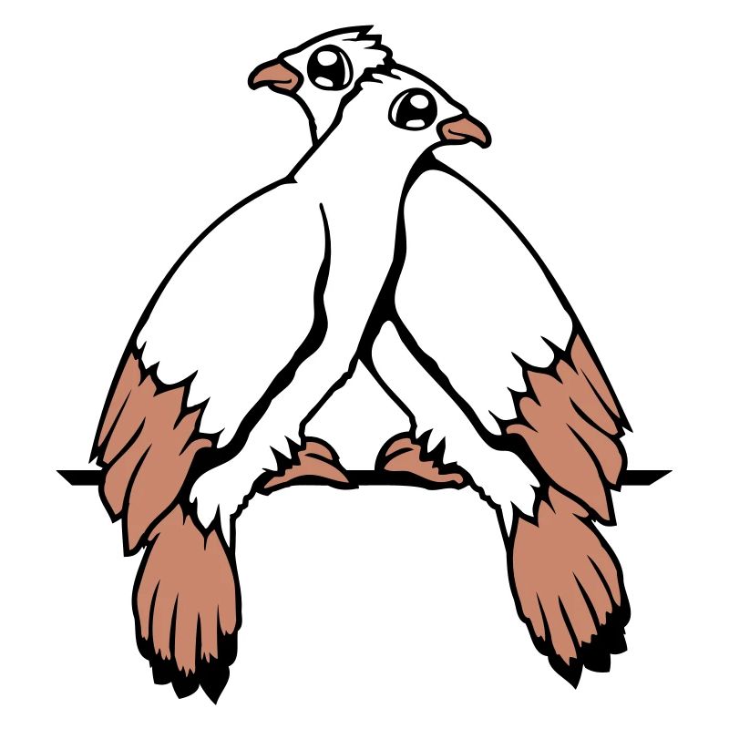 2 colombes oiseaux deux amis sat paire de câbles