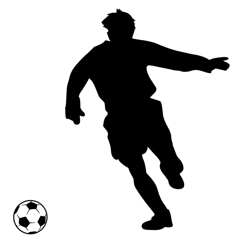 Fußballspieler einfarbig, Silhouette