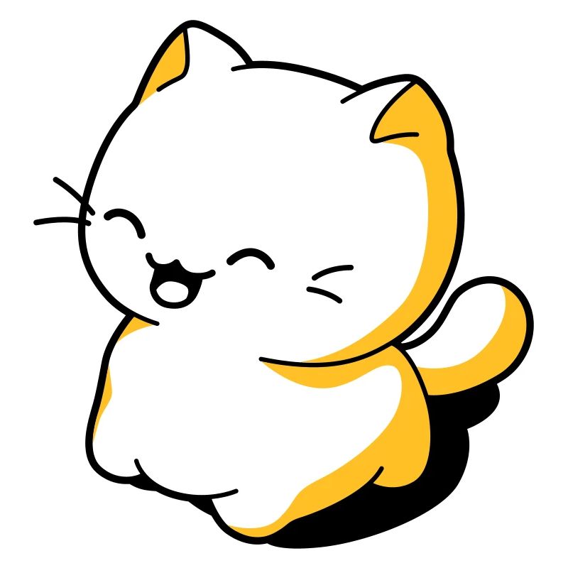 Chat kawaii rigolo