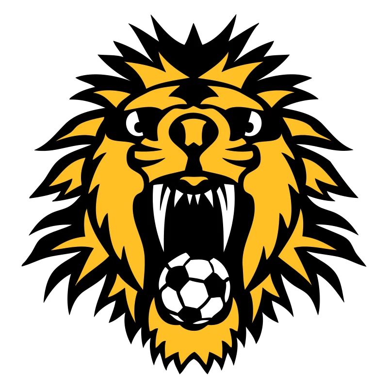 football lion eats ball sport