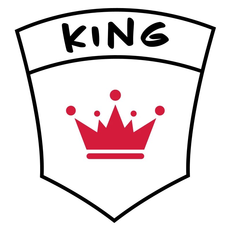 King on breast pocket