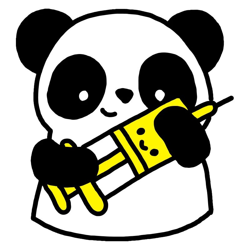 Panda Krankenschwester mit Spritze