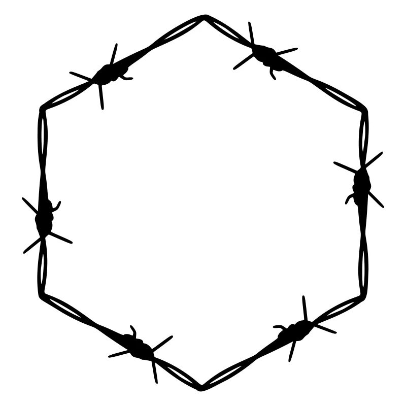 Stacheldraht 6 Eck Hexagon - Geschenkidee Tattoo
