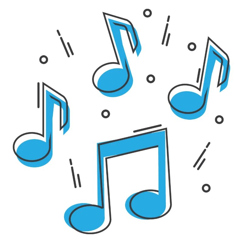 Cartoon music note