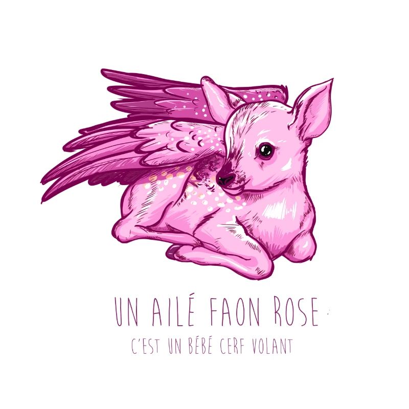 Ailé faon rose