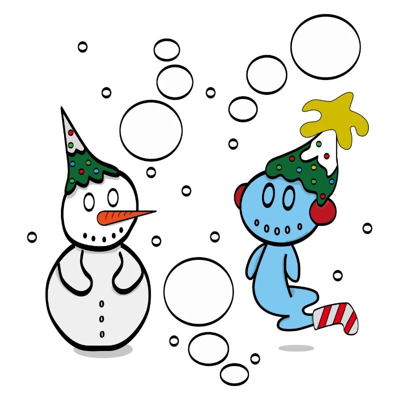 Schneemann und Geist