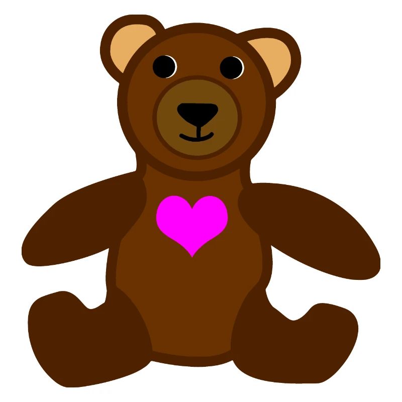 Bär mit rosa Herz