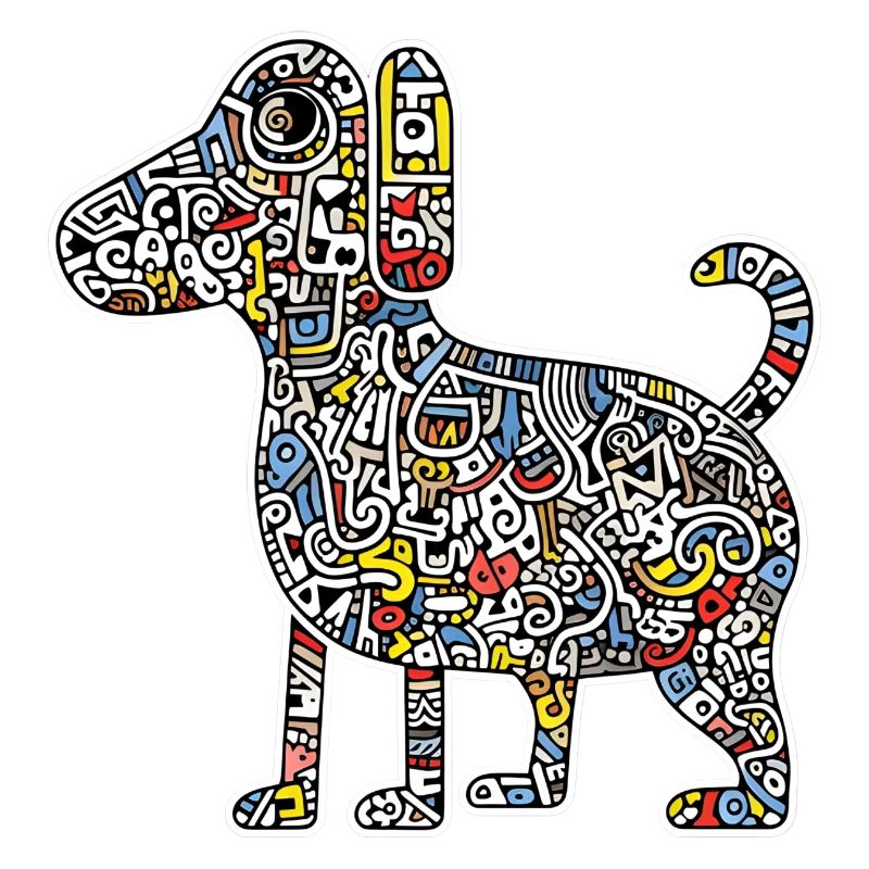 Hunde-Kunst-Muster