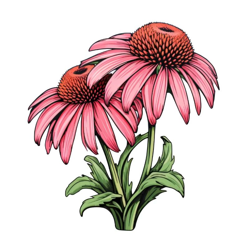 Échinacée 2 Fleurs