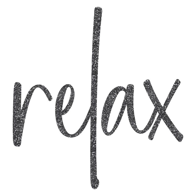 Black sparkle "relax"