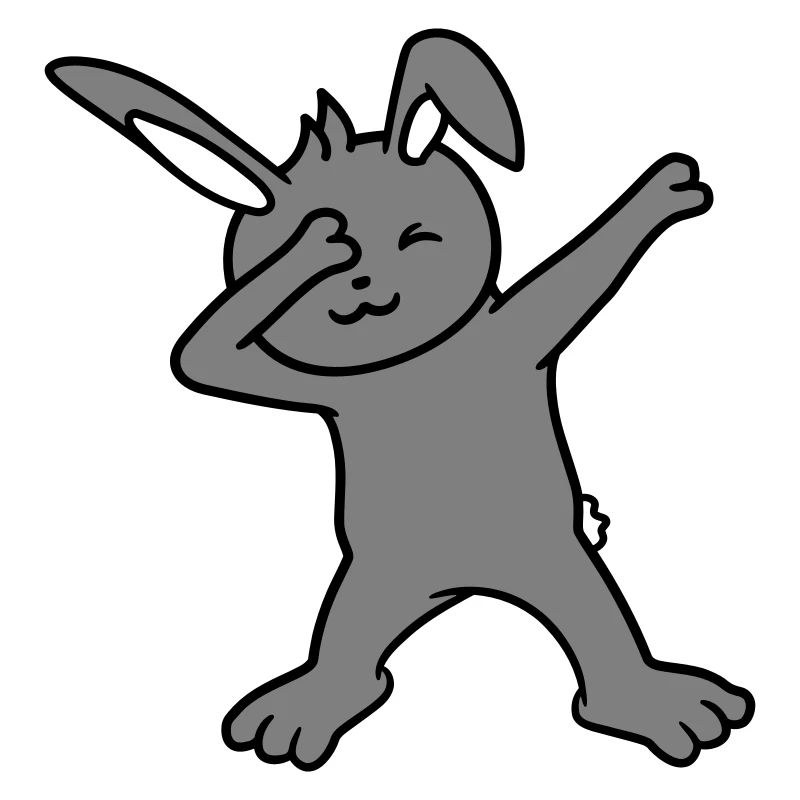 Hase Dabbing Dab Dance Pose Tanzen Party Feiern