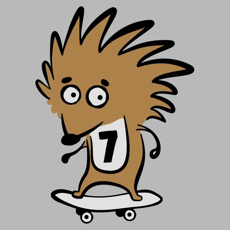 Skate Igel "Knut Heinrich" mit Startnummer 7