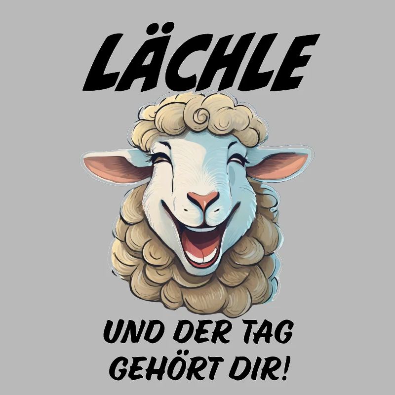 Lächle und der Tag gehört dir Schaf Schafe