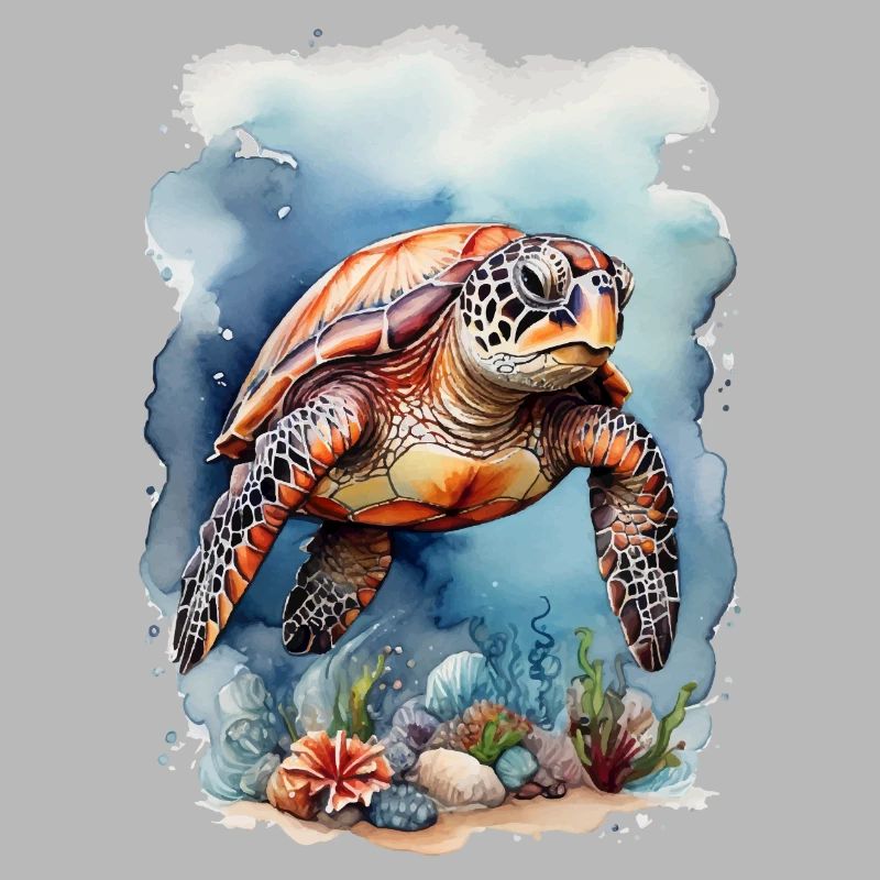 Sea's turtle under water