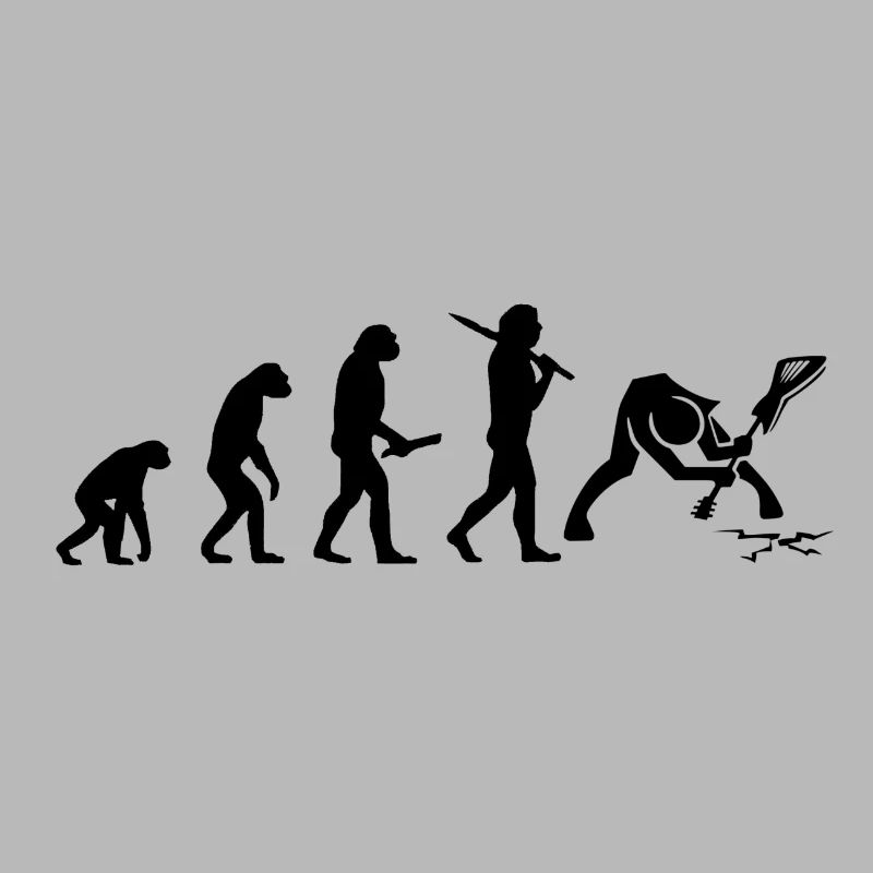 Evolution Fortschritt Entwicklung Rock Star Heavy