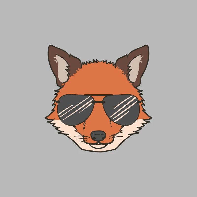 Fuchs Sonnenbrille Zero Fox Given Tshirt Geschenk