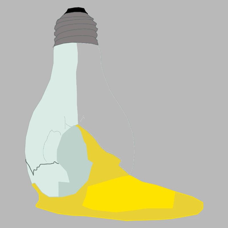 Light Bulb Egg Broken Surrealism Art