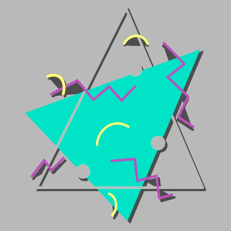 Typical 80s pattern triangles shapes
