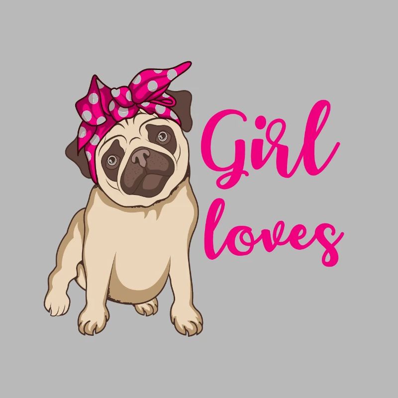 Pug Mops Mädchen