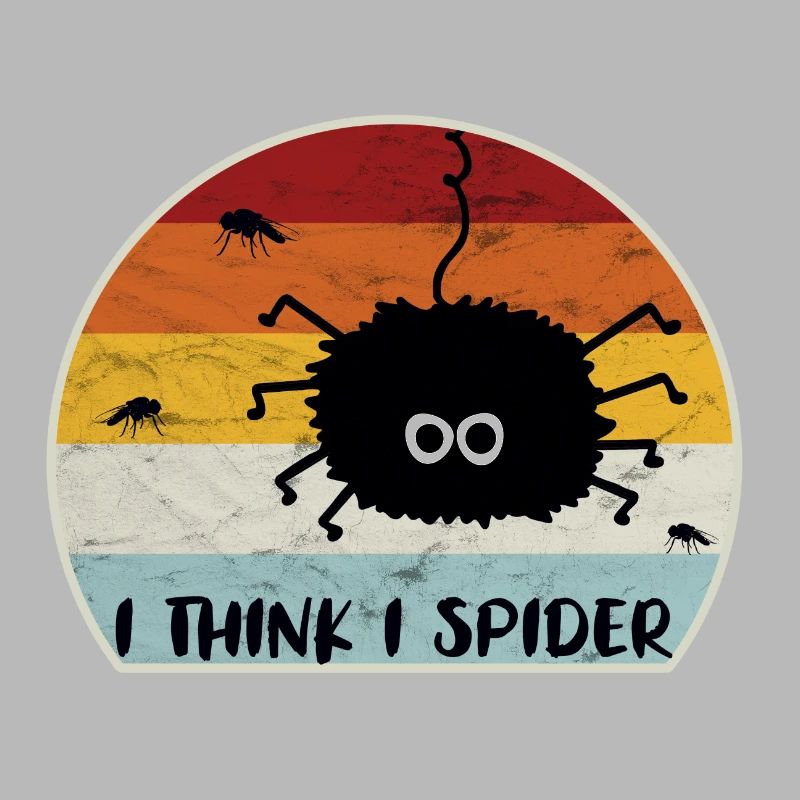 I Think I Spider Retro Ich Glaub Ich Spinne Fliege