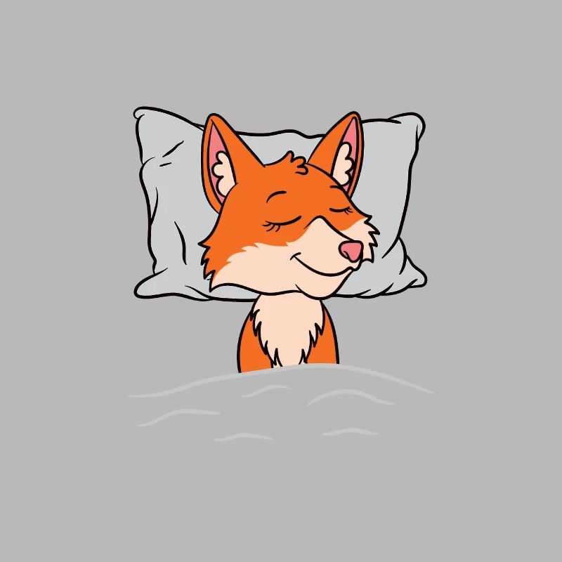 I'm so tired sleeping fox