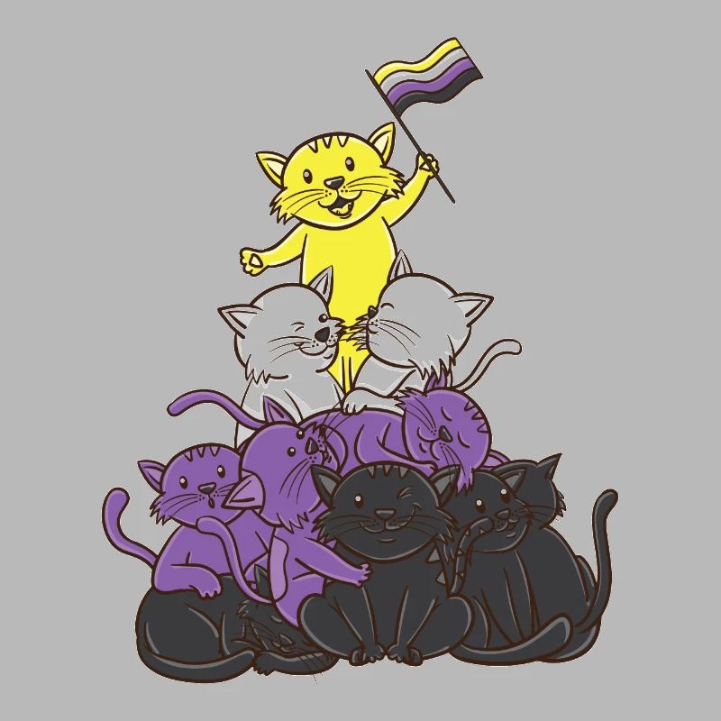 Non-binary cats Non-binary pride