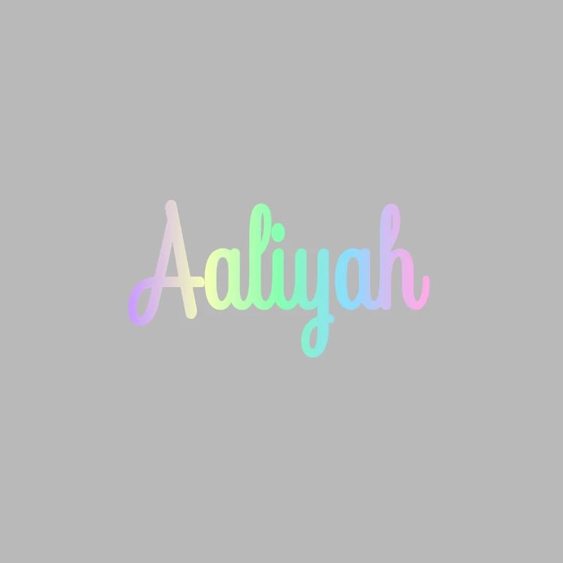 AALIYAH Rainbow Cursive minimaliste