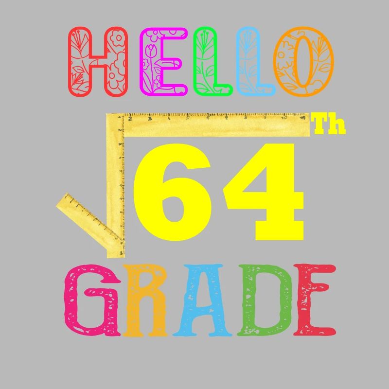 Hello 8th Grade Funny Square Root of 64 Math