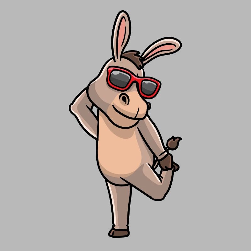 Donkey dances with sunglasses Dance dancer