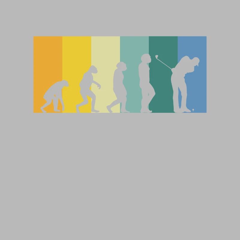 Evolution Golfer - golf rétro vintage couleurs