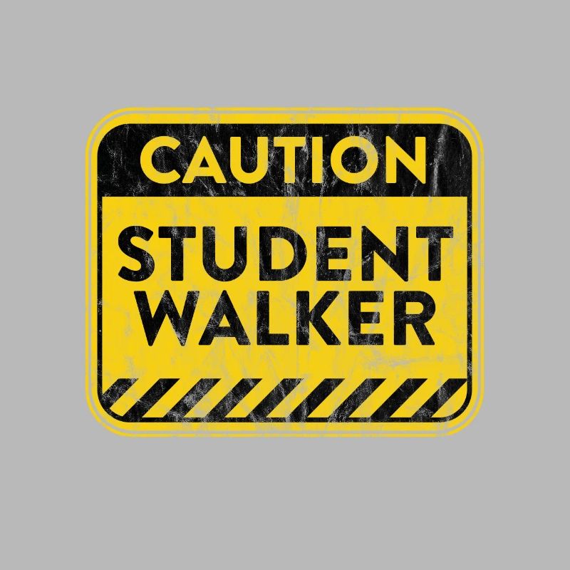 Student Walker Amputierter Bein Warnzeichen