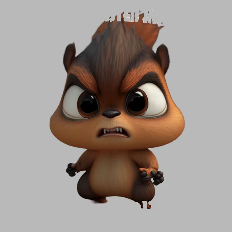 süßes Eichhörnchen mit Spruch Kaffee